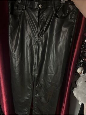 H&M Black Faux Leather Pants